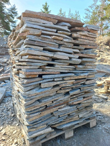 Плитняк златолит серебристый для цоколя, отмостки купить в Карачаево-Черкесской Республике