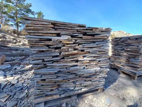 Плитняк златолит серебристый для фасада купить в Карачаево-Черкесской Республике